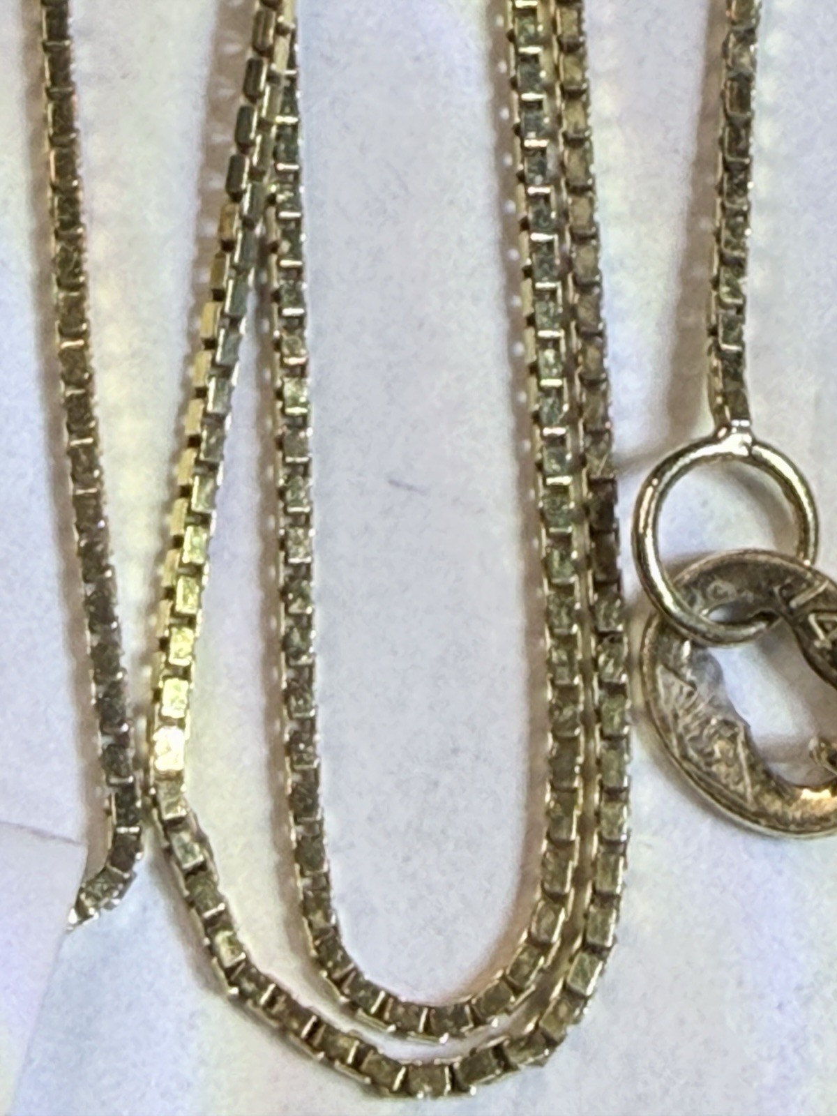 14k Gold Chain Necklace 24 Inch Solid Gold BOX Chain Estate Jewelry 1.70g