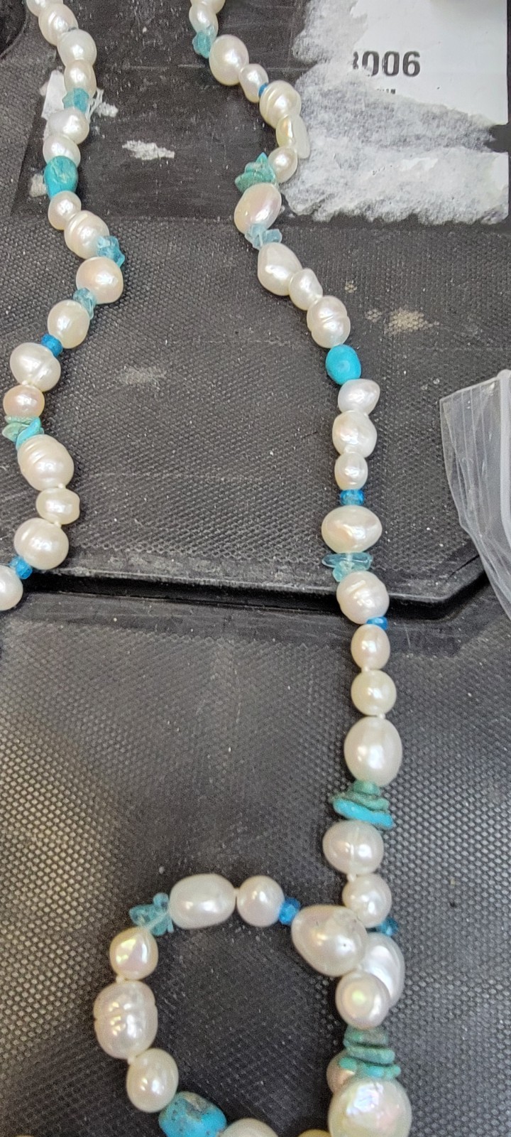 HONORA COLLECTION Freshwater Pearl Turquoise Topaz Beads Chips Necklace 39″ NWT