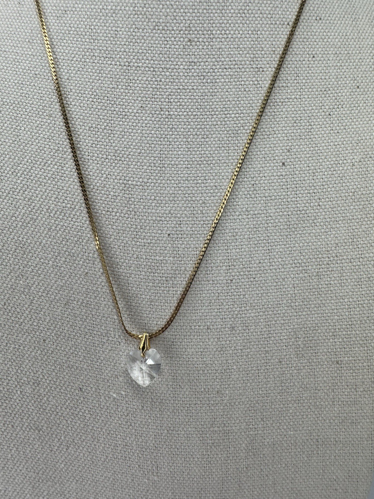 Vintage Danecraft 14K GF Chain with Lucite Heart Pendant (Assembled Pairing)