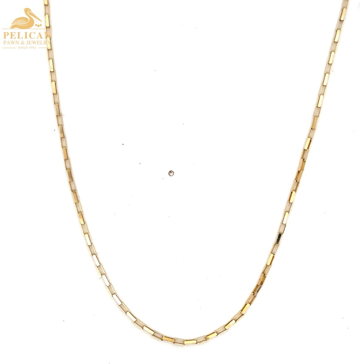 18″ 14K Gold Minimalist Square Link Chain (PSH041577)