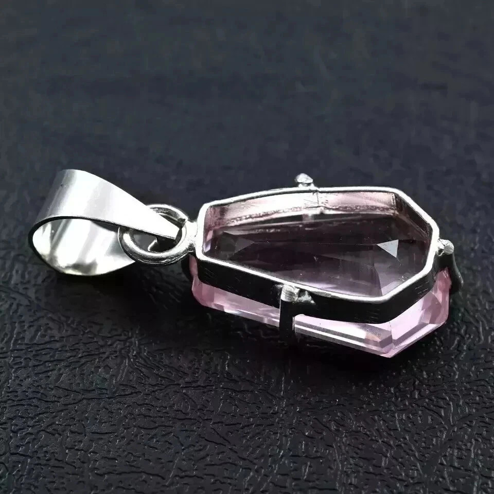 20.11 Ct Natural Fancy Padparadscha Sapphire 925 Silver Pendant Certified Gem