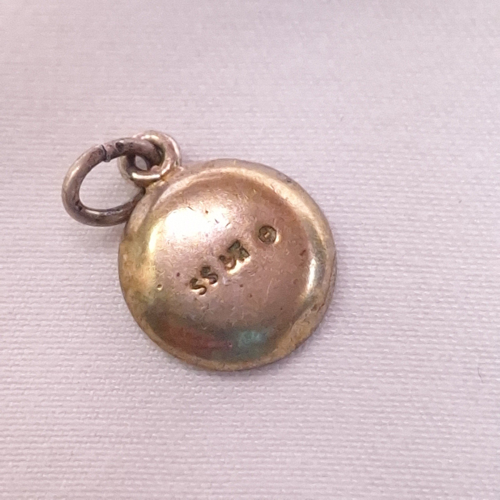 Rare Original Vintage Gold Pan SS w/ Genuine Gold Nugget (20-22K) Charm Pendant