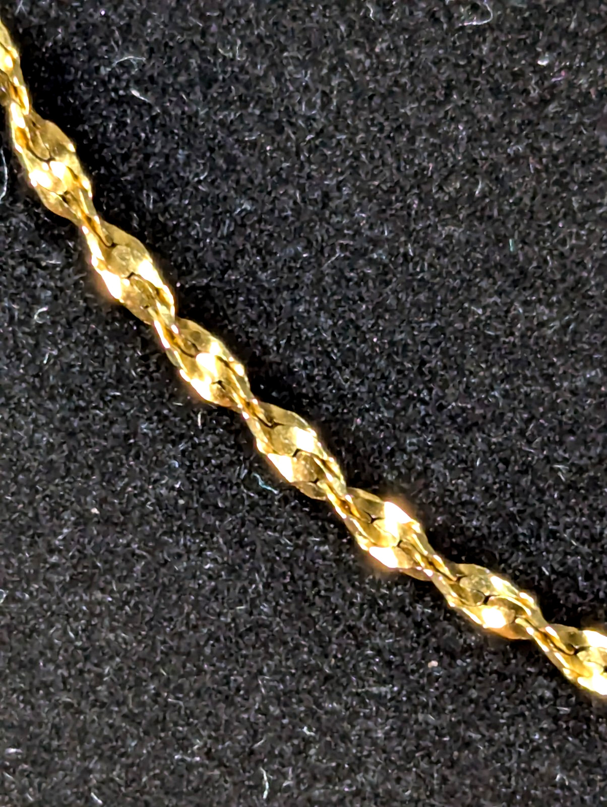 Vintage 10K SOLID Yellow Gold Twisted Necklace Chain Jewelry 20″ Gift FREE S&H