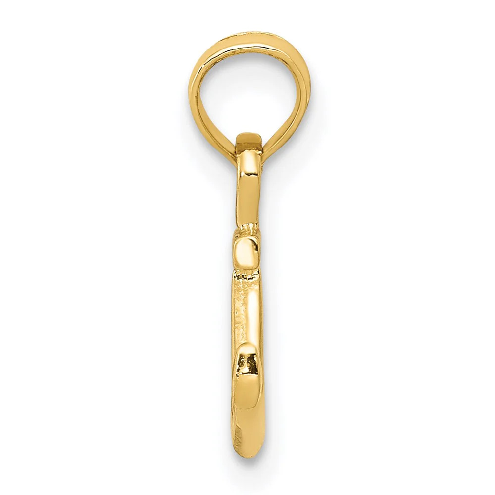 10K / 14K Yellow Gold Mini Anchor Pendant