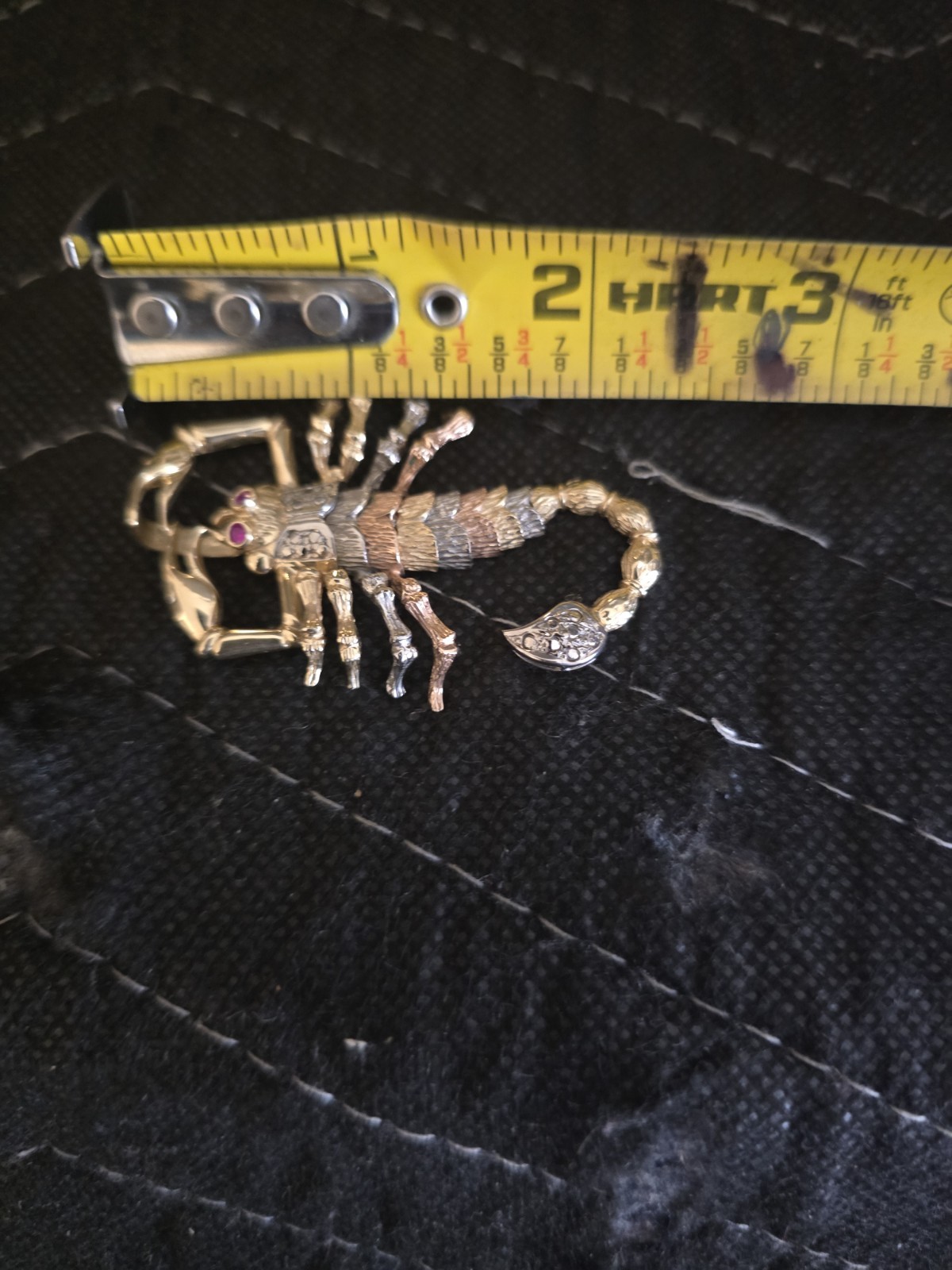 14kt Yellow, White, and Rose Gold Scorpion Medal (12.4g)