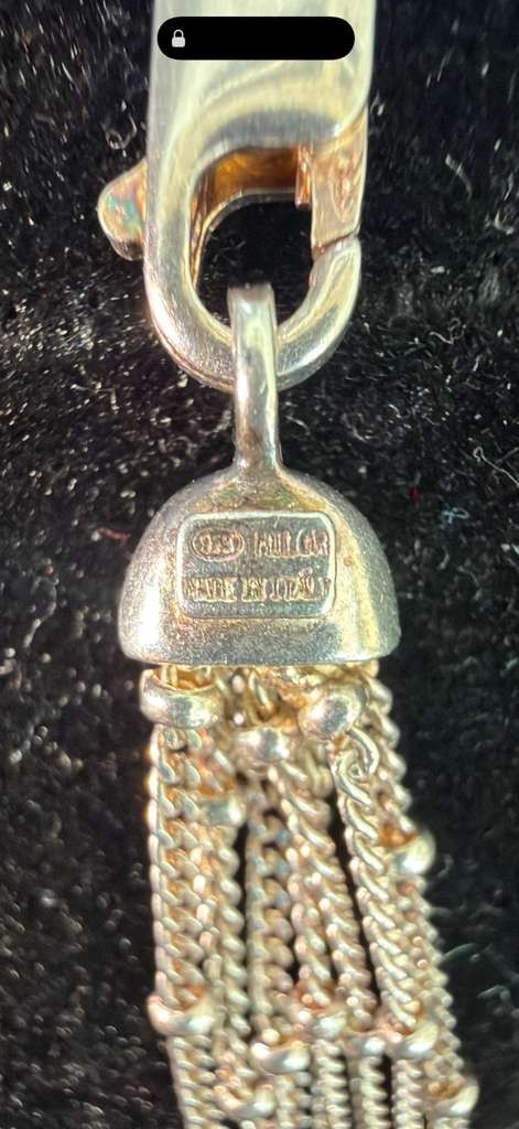 Milor Italy 925 Sterling Silver Multi Strand Necklace Layered Vintage Style