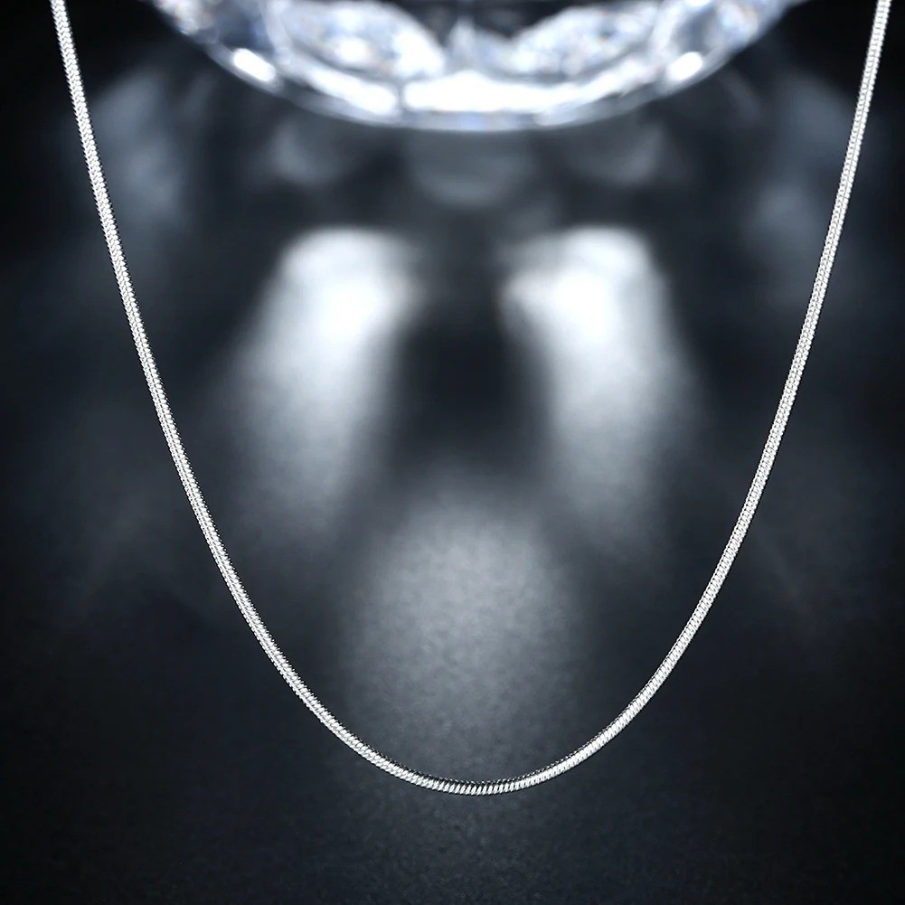 Men&Women’s 925 Sterling Silver Tarnish-Free Italian Snake Chain Necklace 16-24*