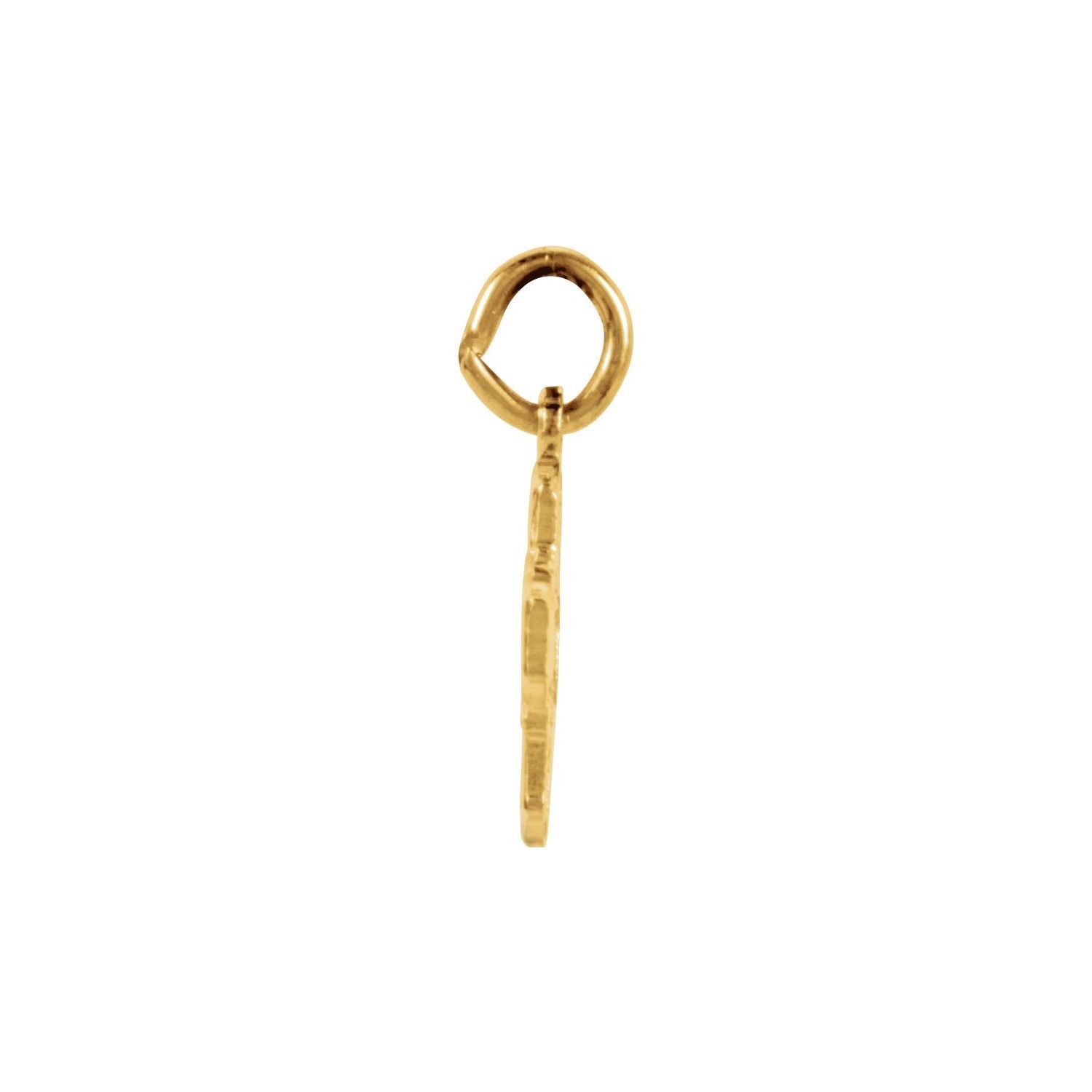 14K Yellow Gold 8×8 mm Four-Way Cross Medal Pendant for Womens Perfect Gift