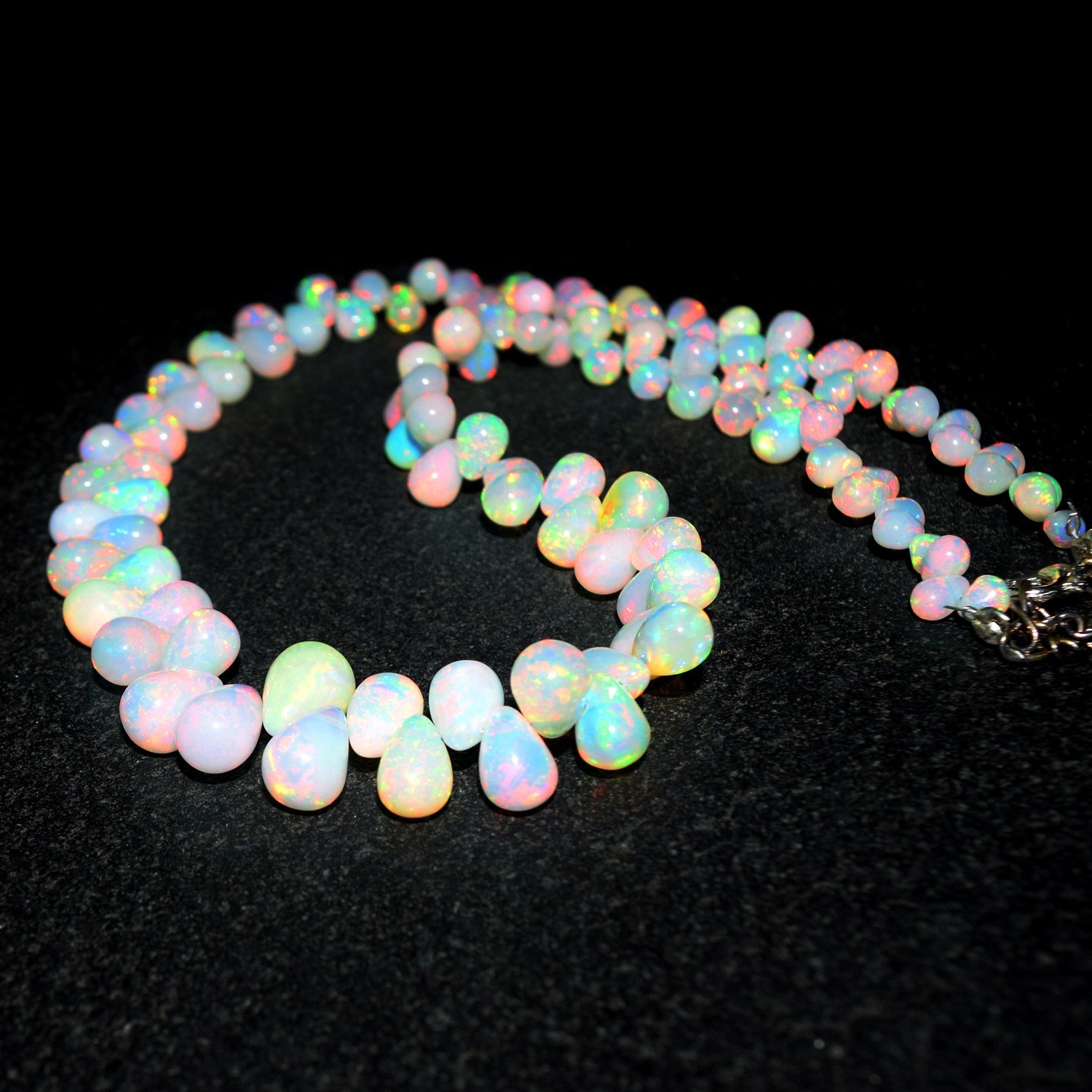 Fabulous 111.00 Cts Amazing Ethiopian Opal Beaded Beautiful Necklace RK 01 E819