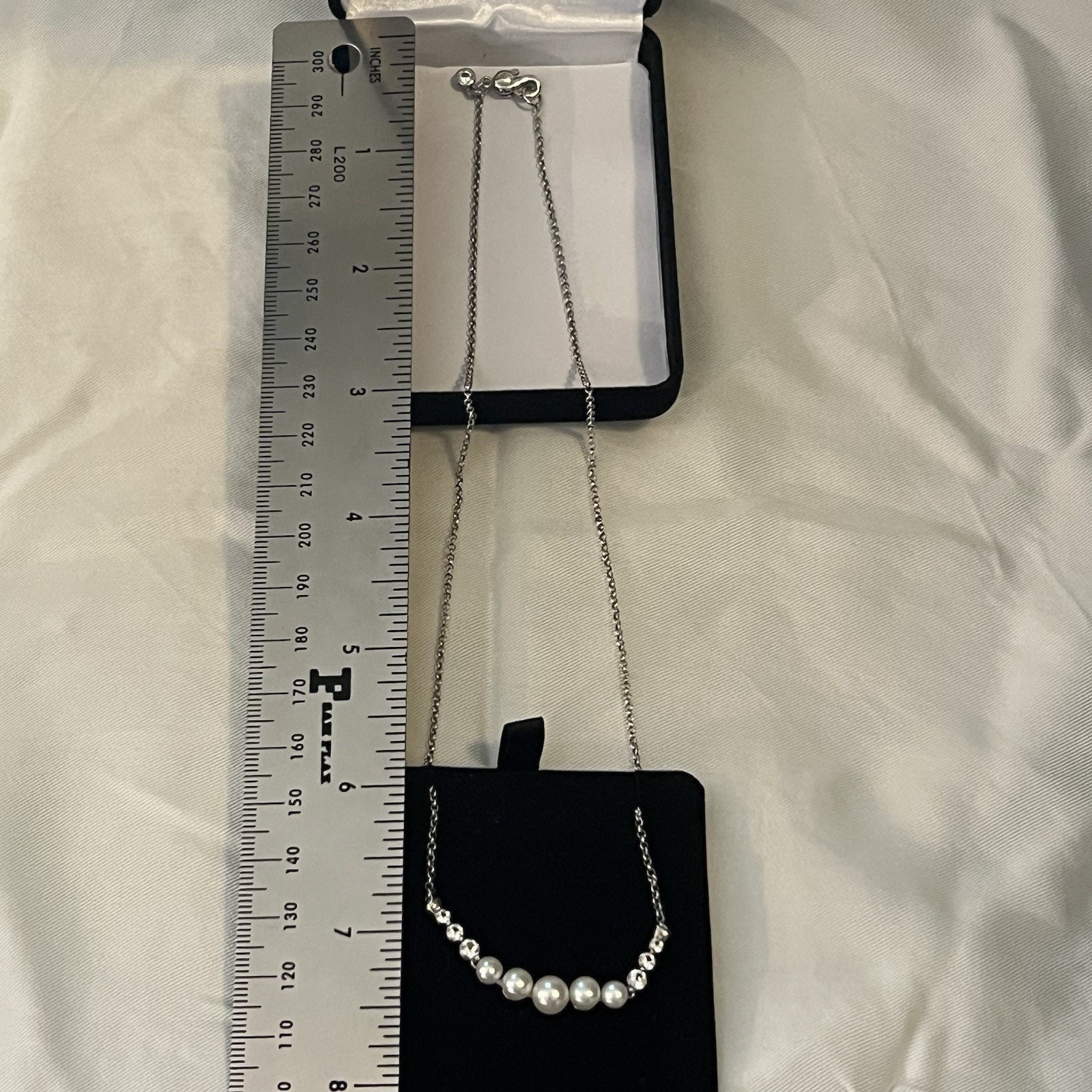 Kay Jewelers Cultured Freshwater Pearl Necklace Sterling Silver 18 inches – NIB