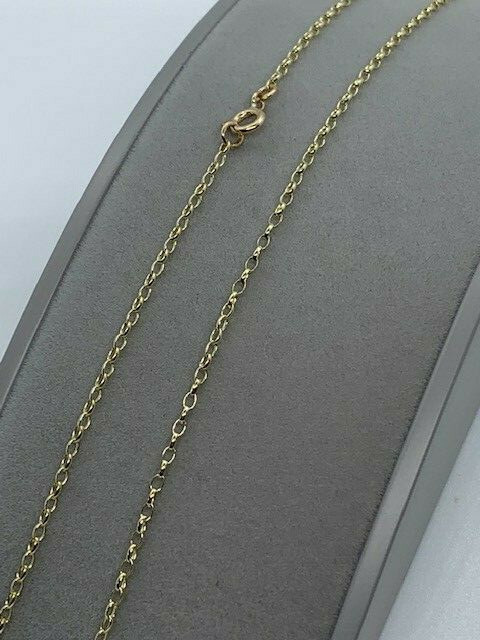 9ct Yellow Gold 2mm Oval Belcher Chain 28″ / 70cm Neck Chain (GMIN)