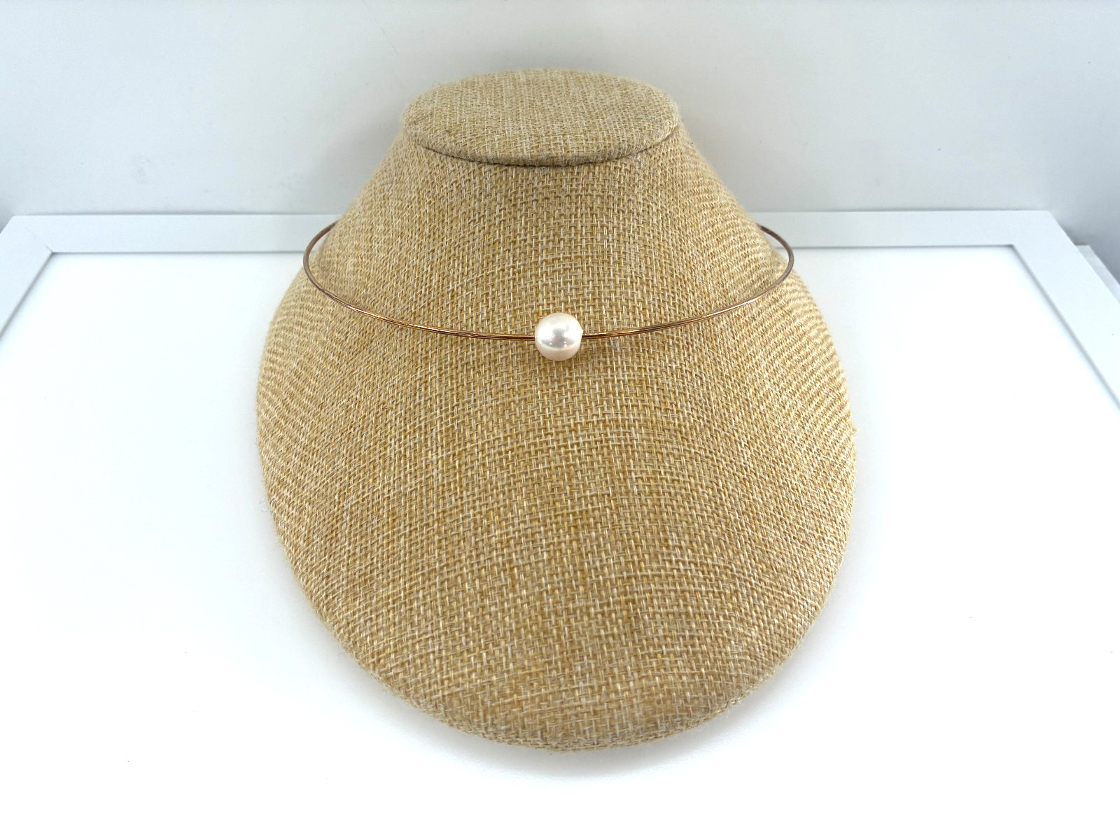 Honora Omega Necklace With Sliding Cultured Ming Pearl Sterling Silver Italy 925