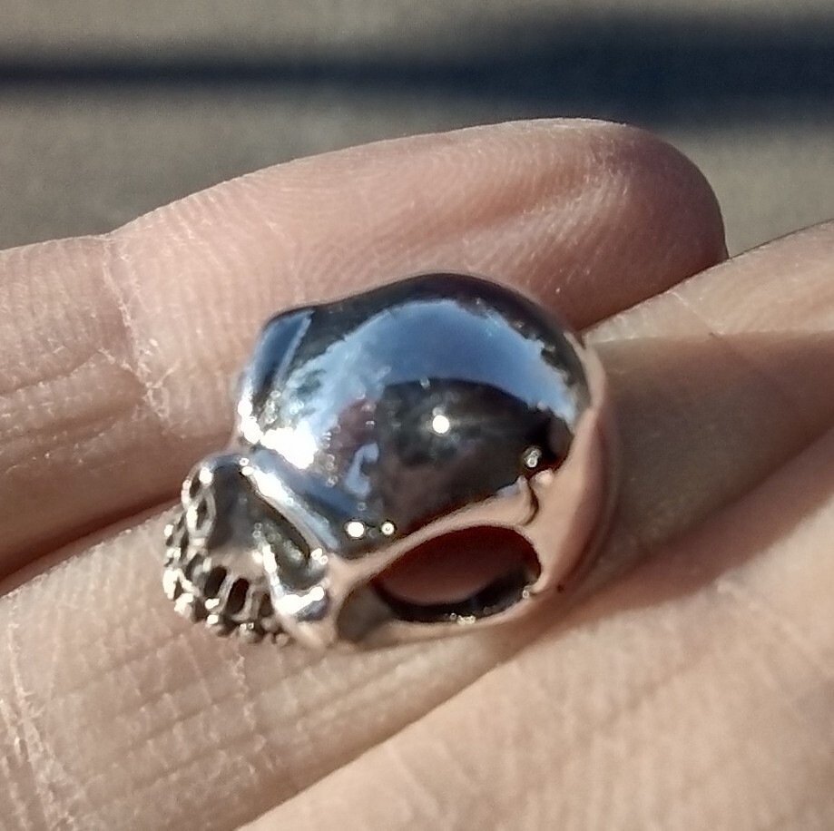 925 Sterling Silver Skull Pendant Thailand Np884