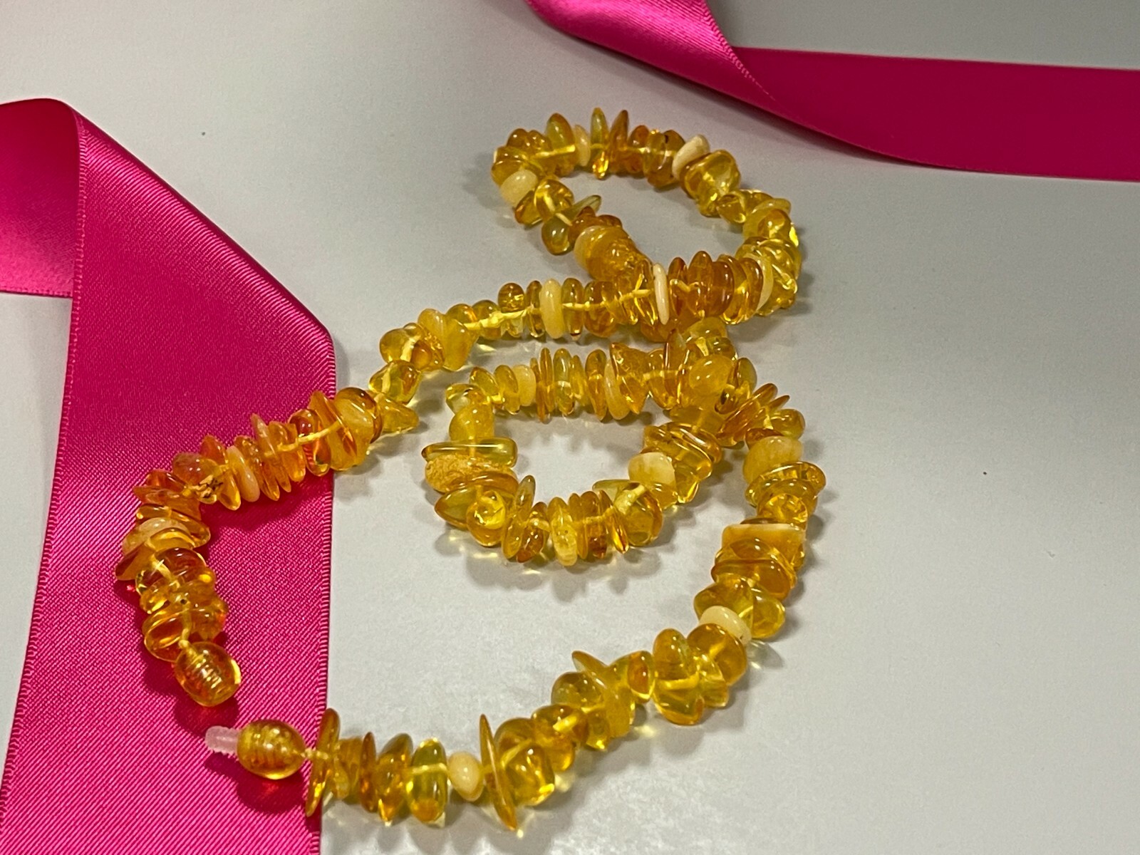 Vintage Classic Genuine Natural Baltic Amber Nice Necklace Butterscotch