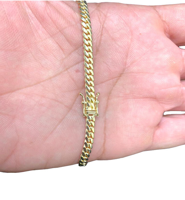 14k Solid Yellow Gold Miami Cuban Link 4mm Chain Necklace Bracelet 7″-30″