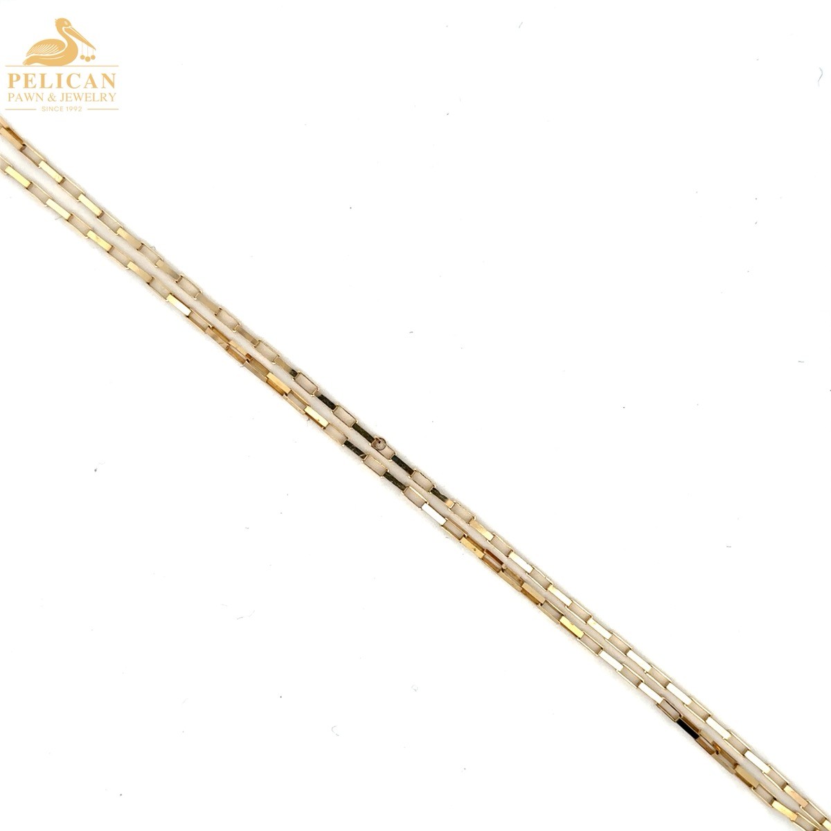18″ 14K Gold Minimalist Square Link Chain (PSH041577)
