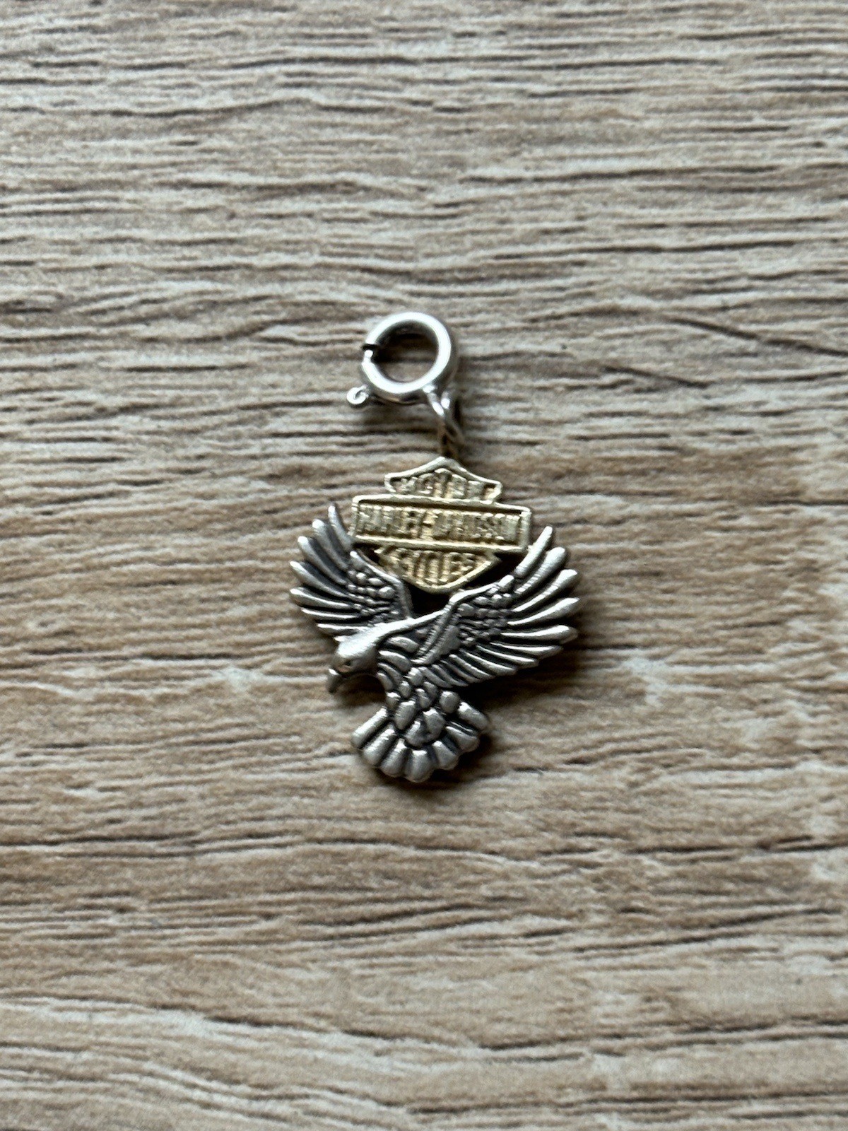 Harley Davidson Sterling Silver Charm Eagle W/ Classic Bar & Shield (MOD)