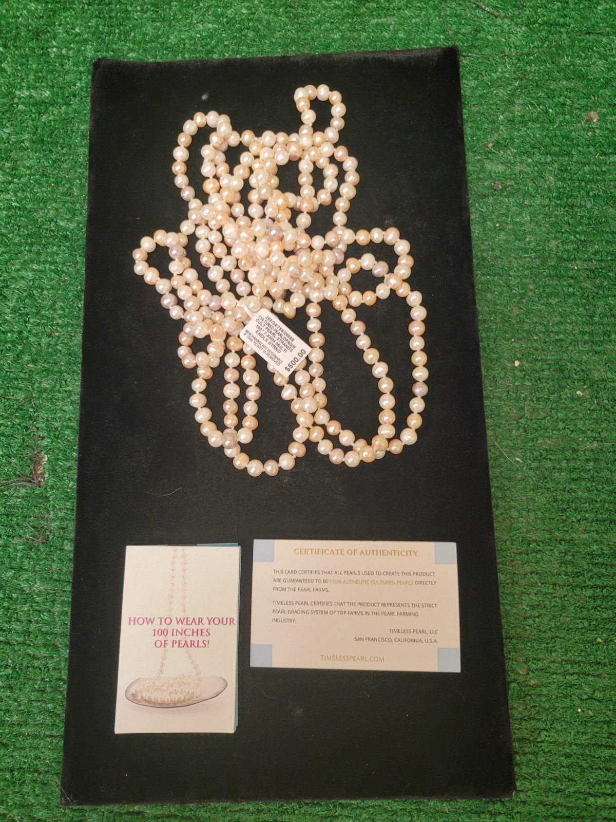 100” 7-8mm Cultured Pearls Opaque Pearls ENDLESS SYRAND- NWT (BFEB-06-048)