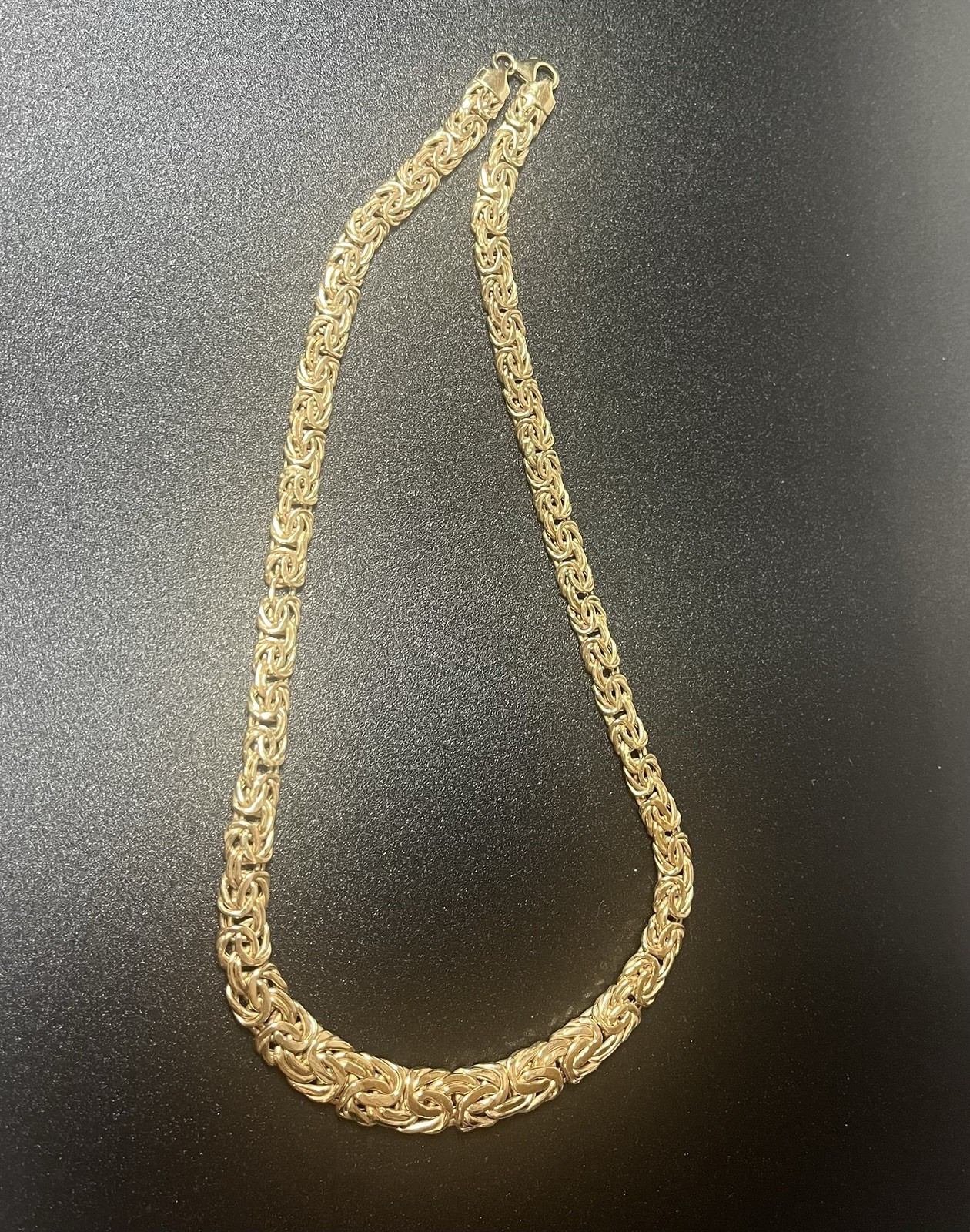 EternaGold 14K Gold Byzantine Link Necklace 17.5