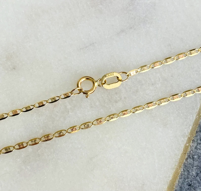 14K Solid Gold 20mm/0.7″ Pendant Guadalupe 16″ Necklace- 14K Solid Gold- PT1129