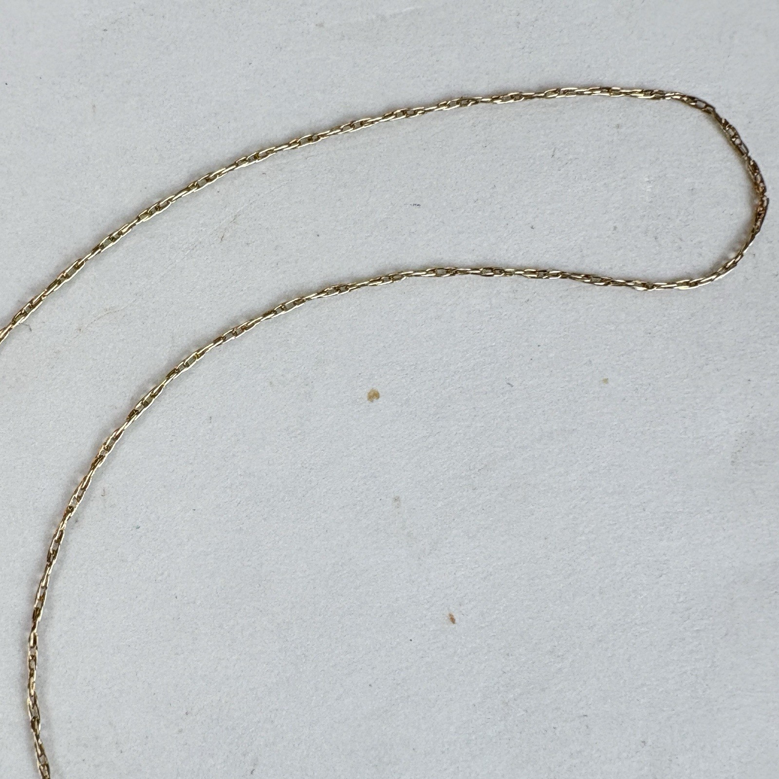 Chain GOLD 20” 10k Vintage Necklace Yellow Dainty Oval Paperclip Chain .4g