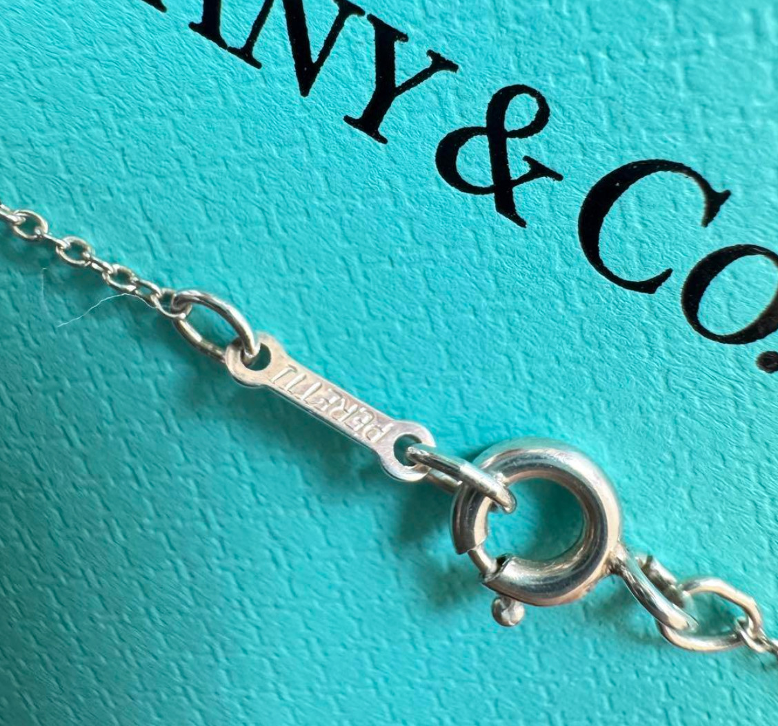 Tiffany & Co. Elsa Peretti Cross Small Necklace Pendant Silver [Very good]