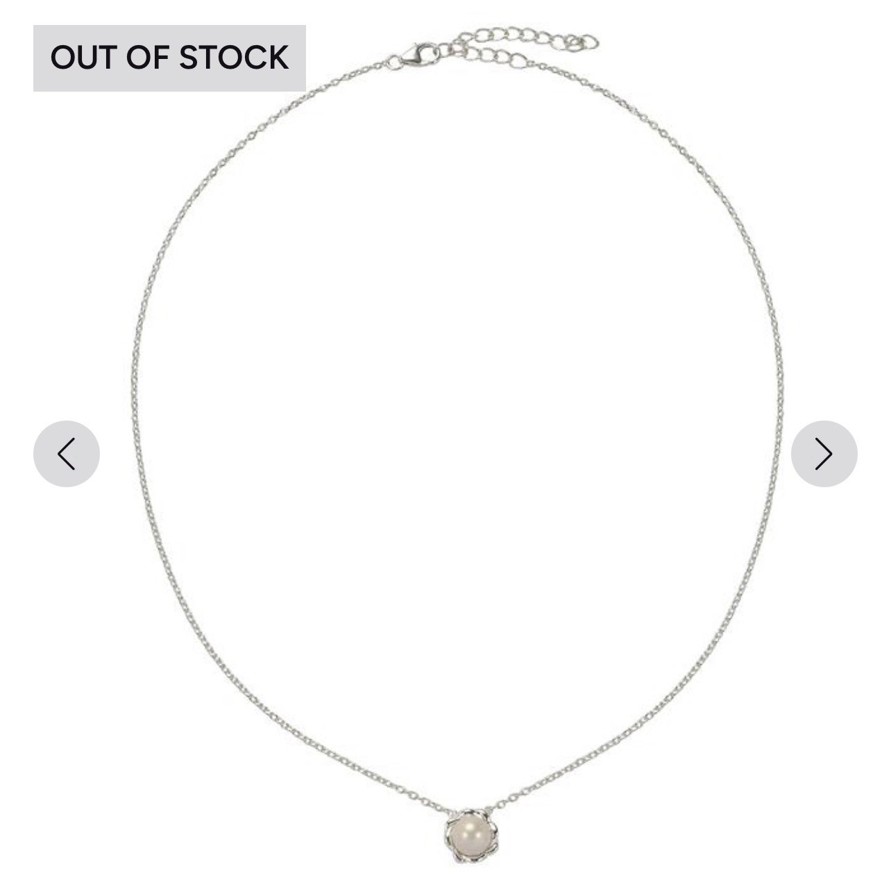 Gemporia Not Enhanced Natural 7mm Pearl Necklace Sterling Silver BNWT COA Summer