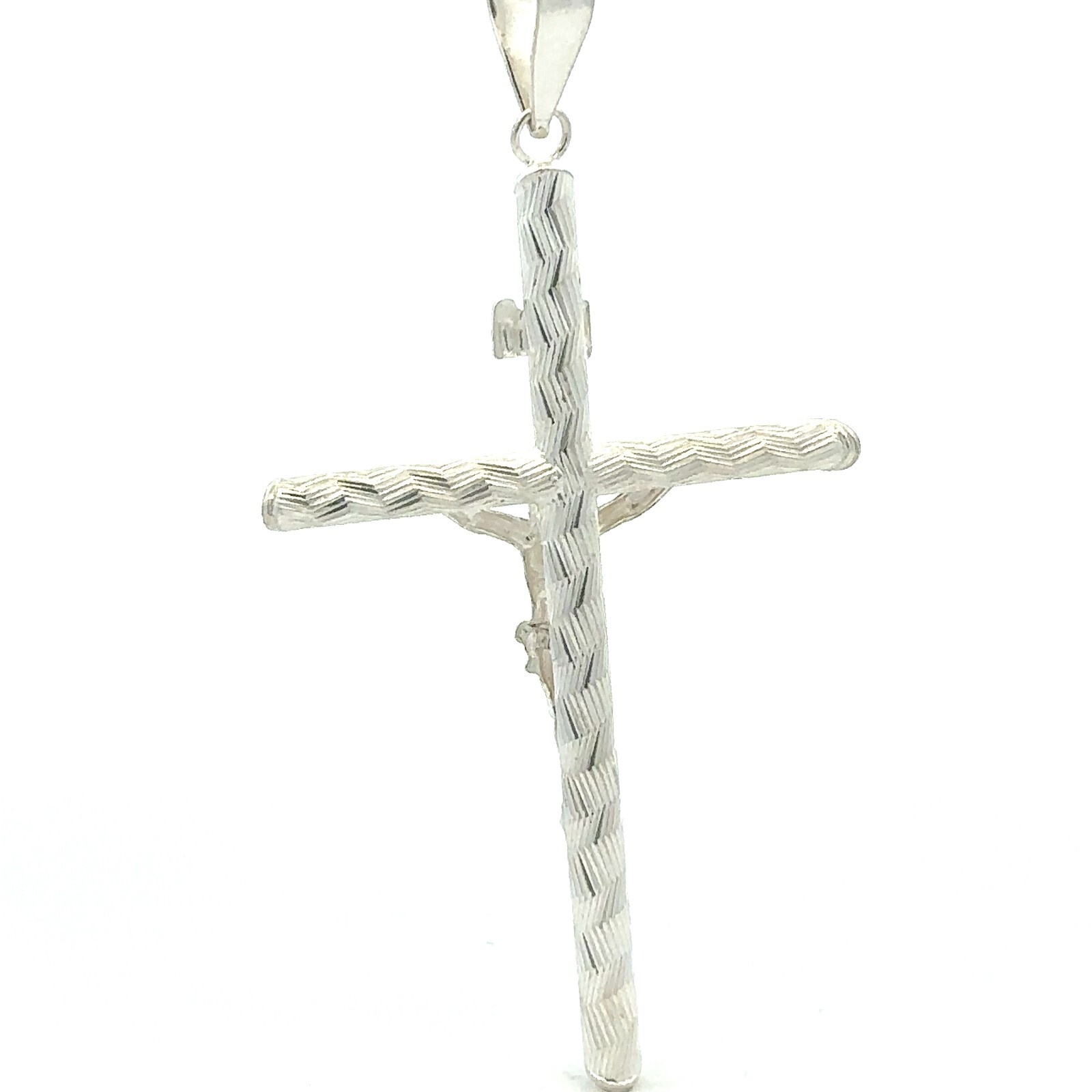 Sterling Silver Crucifix/Cross Pendant (1 1/2 x 2 3/4 Inch)