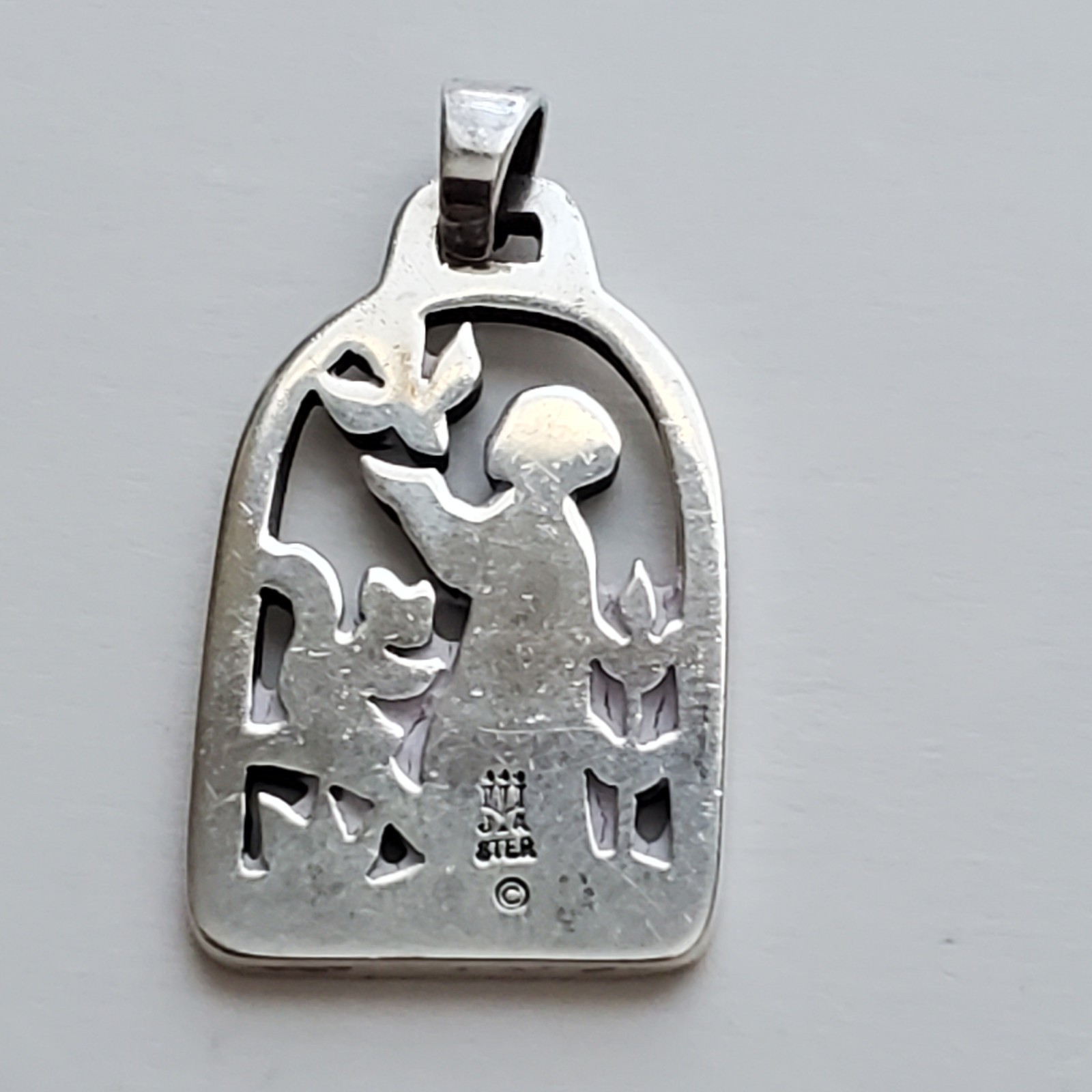 Retired James Avery St. Francis Loves The Animals Sterling Silver Pendant