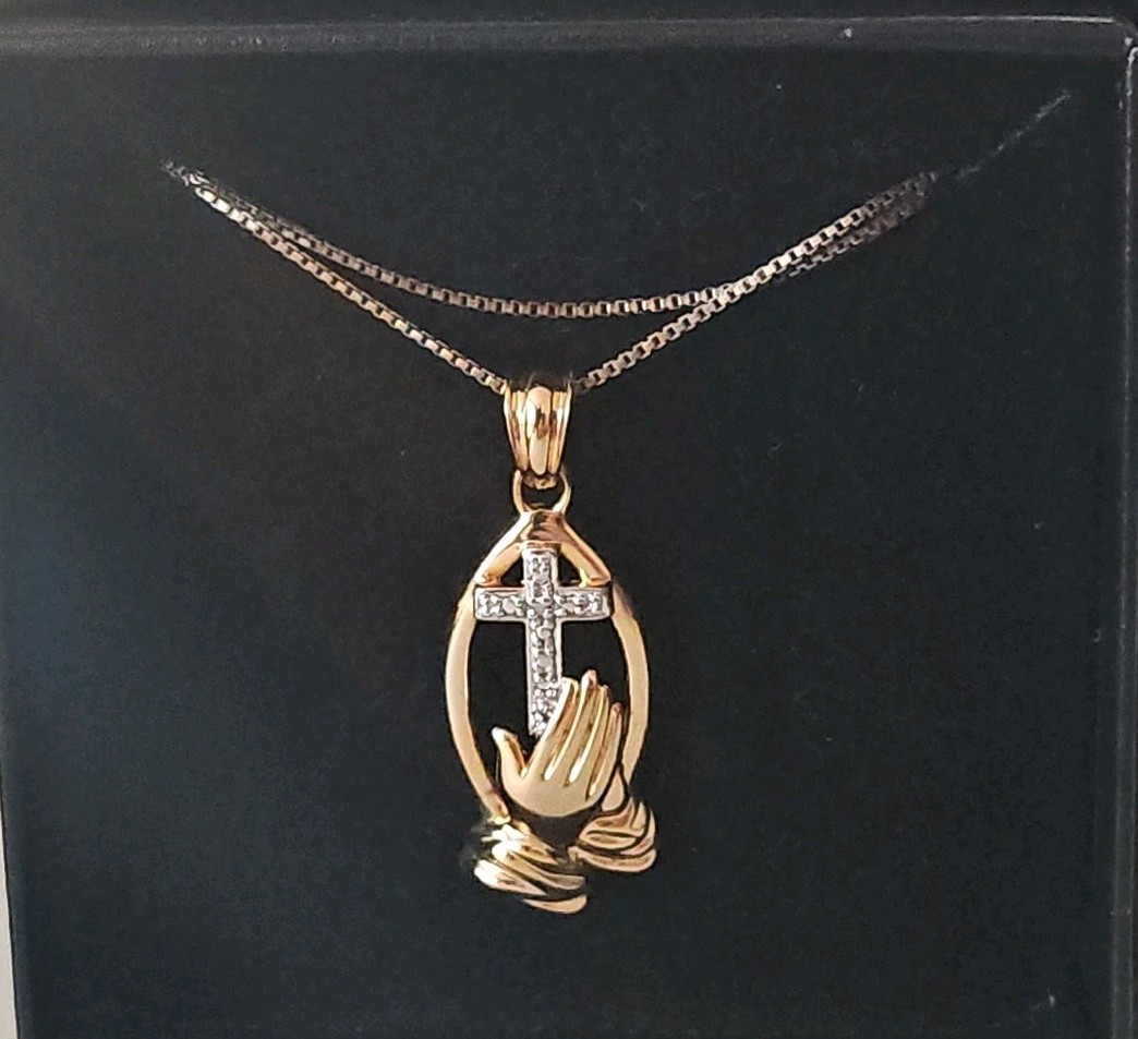 New Sterling Silver Gold Tone 2.6mm Rope Chain Diamonds Necklace 23”