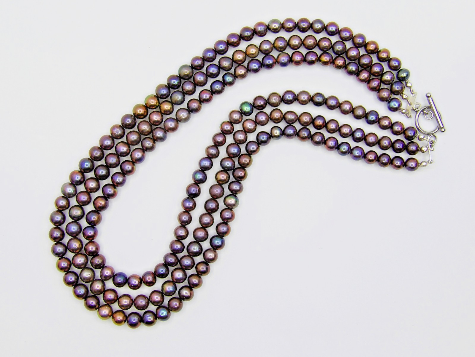 20 inches long Dark Potato Layered Genuine Freshwater Pearl Necklace NK971