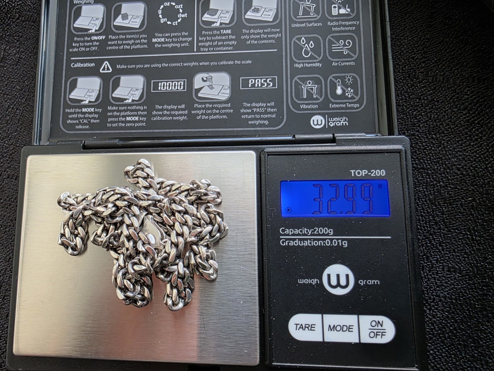 Sterling Silver 925 Cuban Link Chain Necklace 22.5 Inches 5.2 mm width.