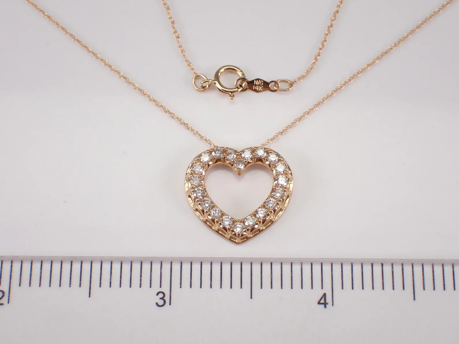 2.20Ct Round Moissanite Heart Shape Art Deco Pendant Necklace 14K Gold Plated