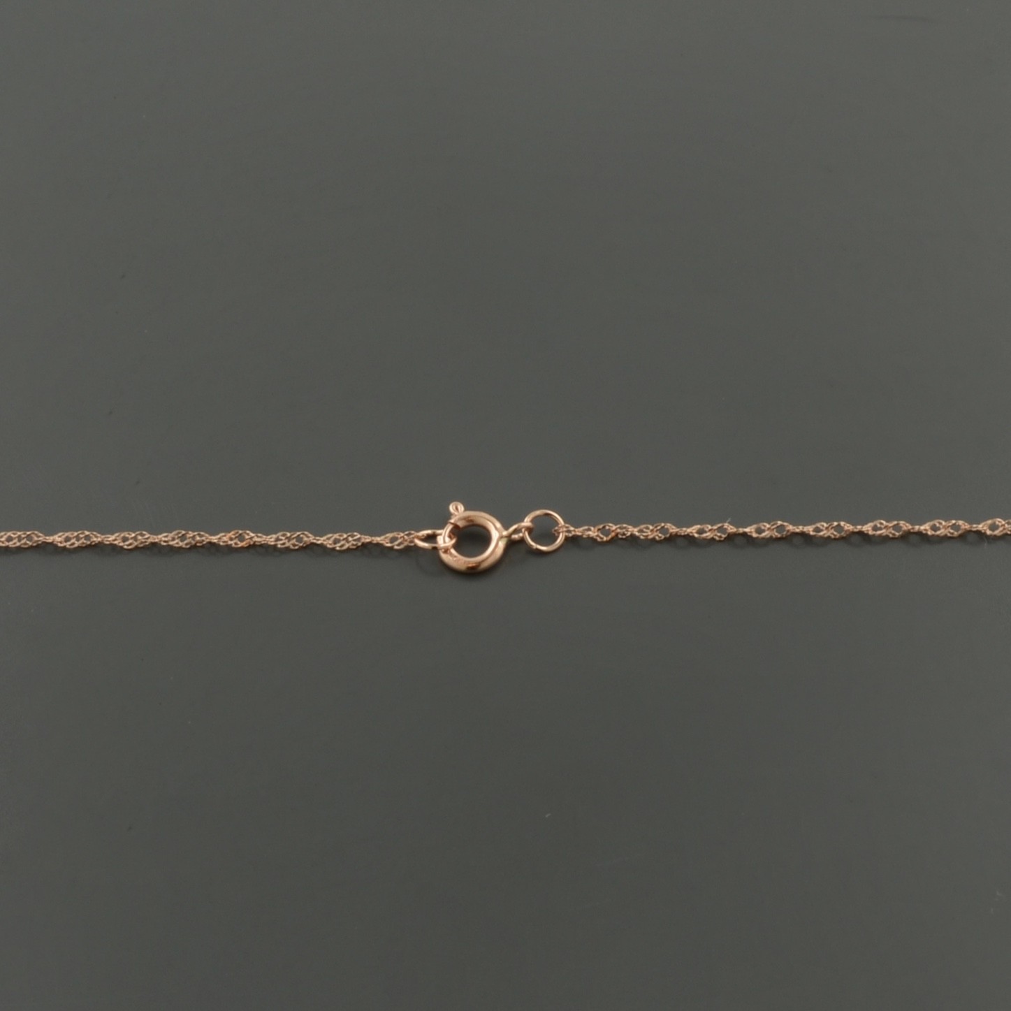 10K ROSE GOLD .7mm SINGAPORE 18 OR 20 INCH PENDANT CHAIN NECKLACE