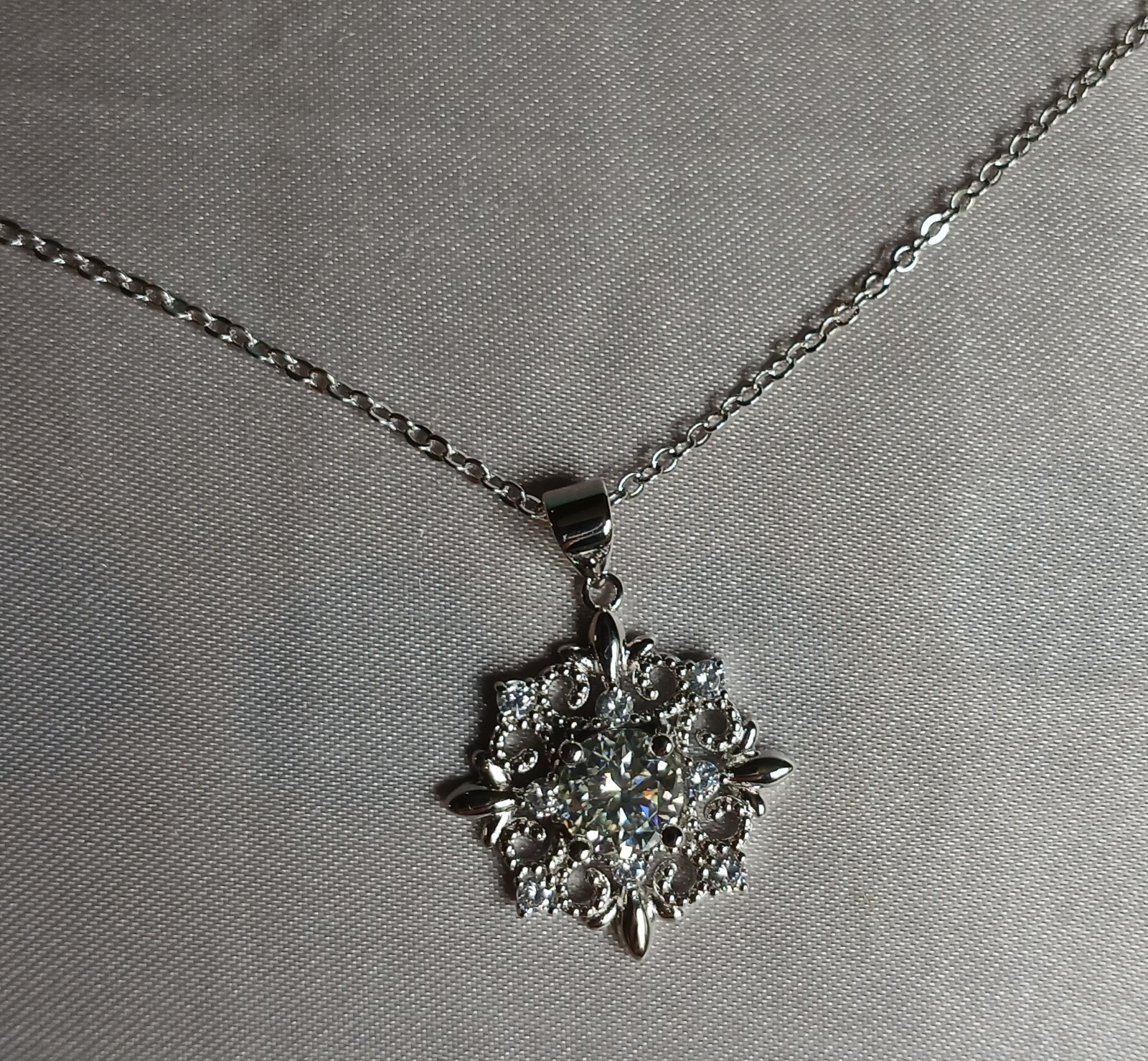 Real Moissanite 18″ Pendant Necklace Moissanite Tested, 1.0ct., GRA Certificate