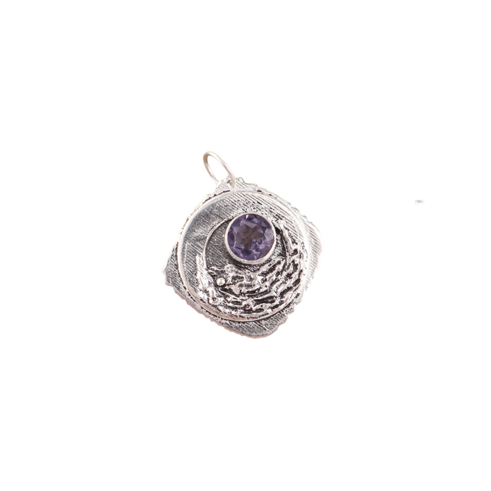 Round Iolite One Stone Engagement Mom Pendant Jewelry 925 Silver