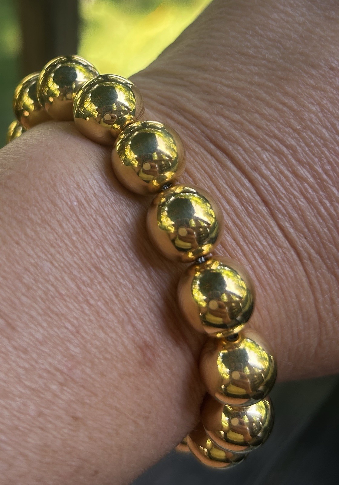 3 Piece Set Milor Italy 14k Gold Resin Bead Pair Necklaces and 1 Bracelet Set