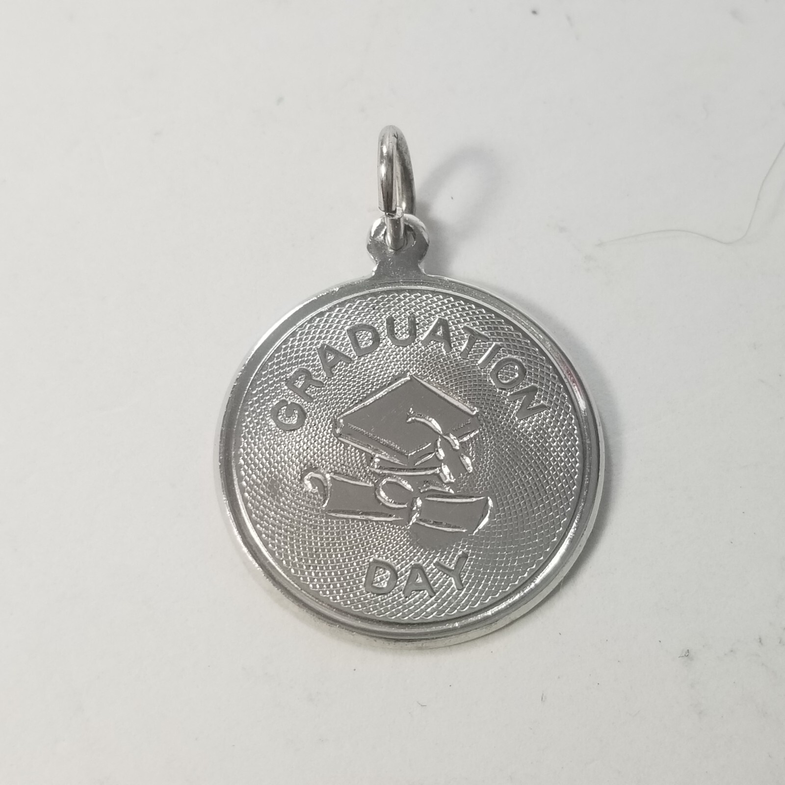 Sterling Silver Graduation Day Charm Pendant HIGH SCHOOL COLLEGE Vintage 6-5-69
