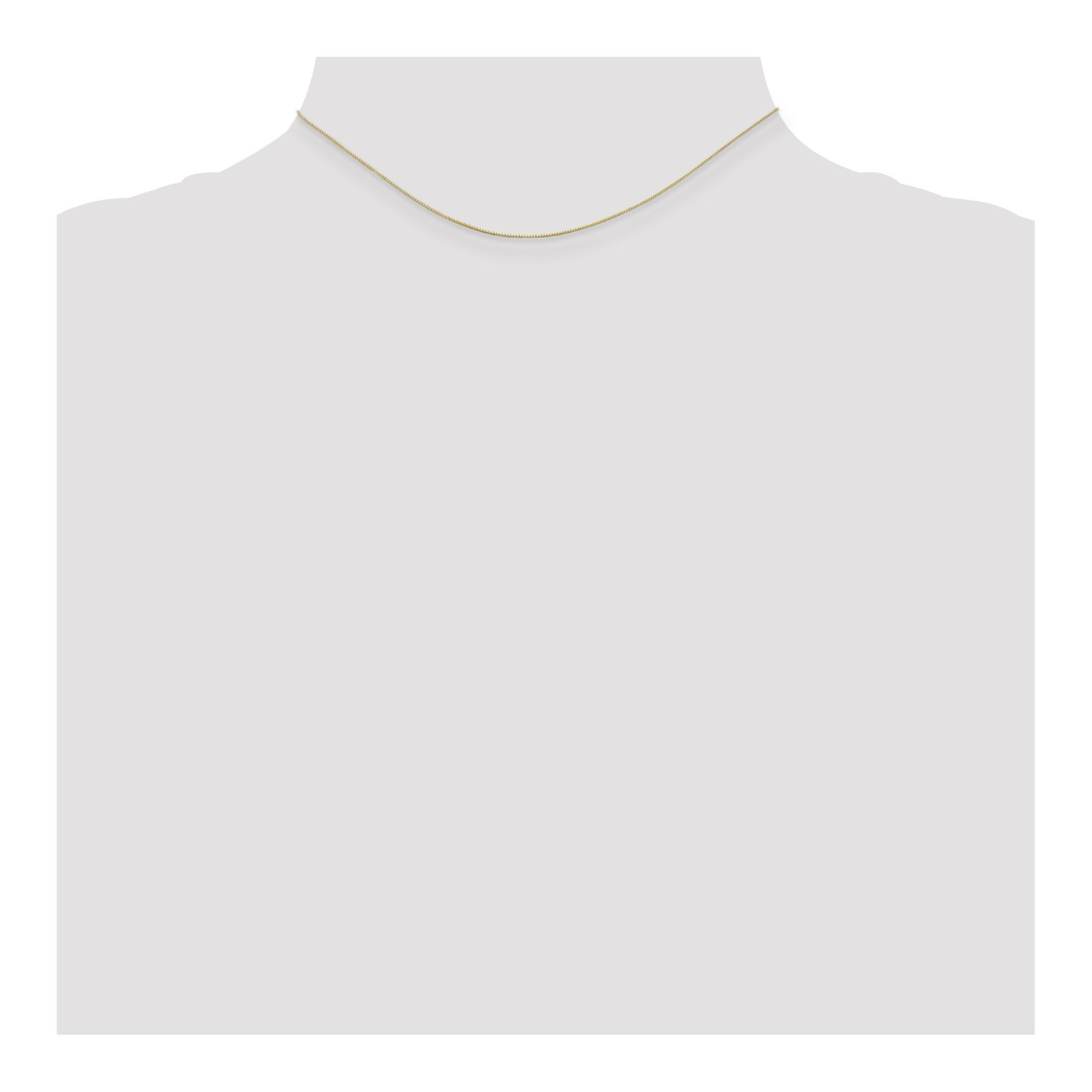 10K Yellow Gold 0.5-1.9mm Box Chain Necklace 7-30 Inch Mens Womens