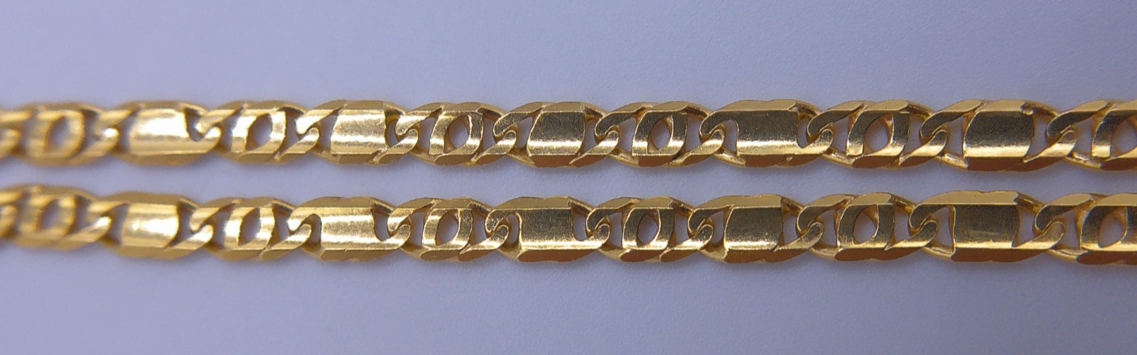 (MA1) 18k Yellow Gold 18.2g 23.5″ Tiger Eye Link Chain Necklace – 3.5mm
