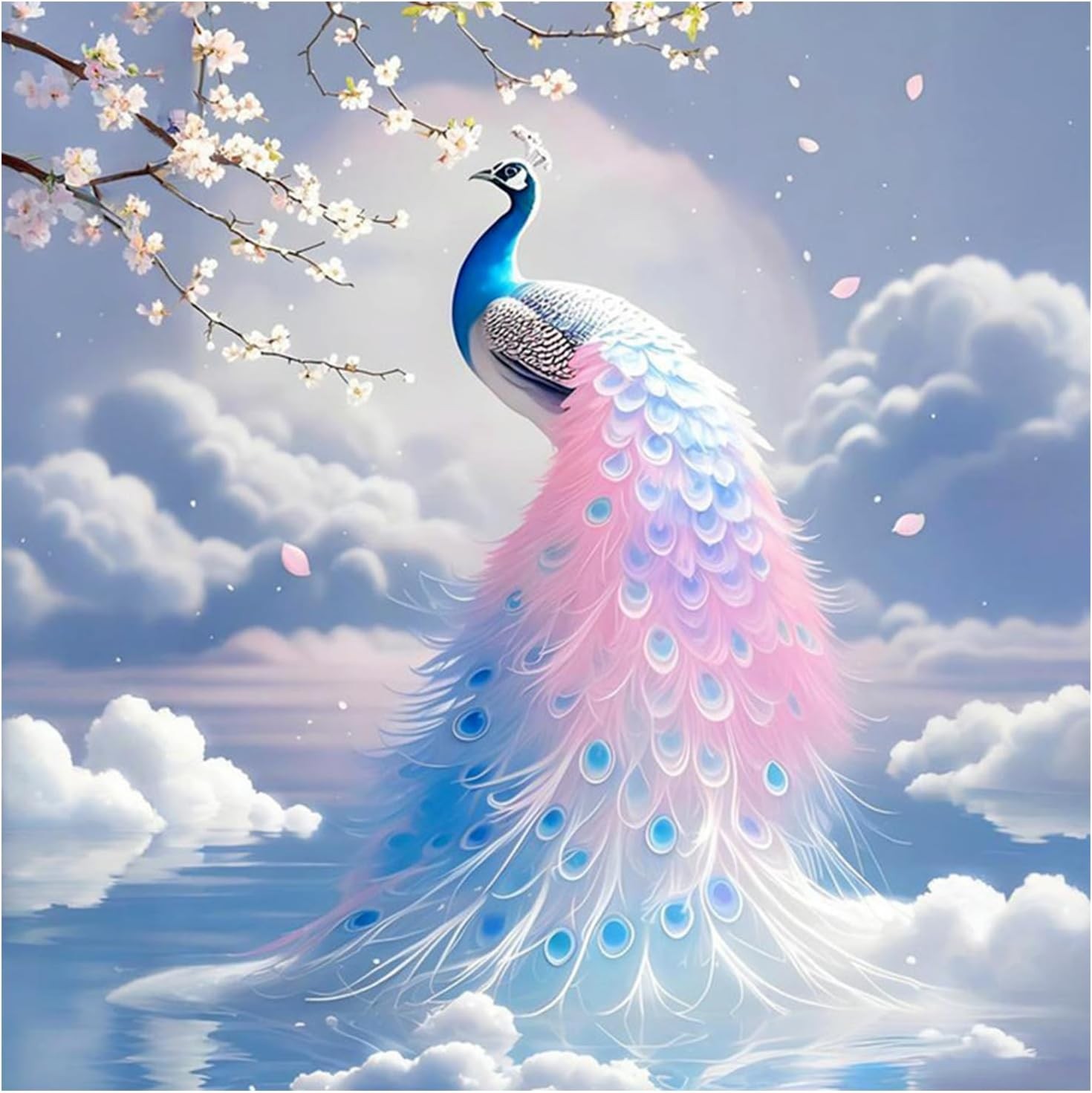 AMORARS Peacock Diamond Art Kits for Adults, 5D Painting for…