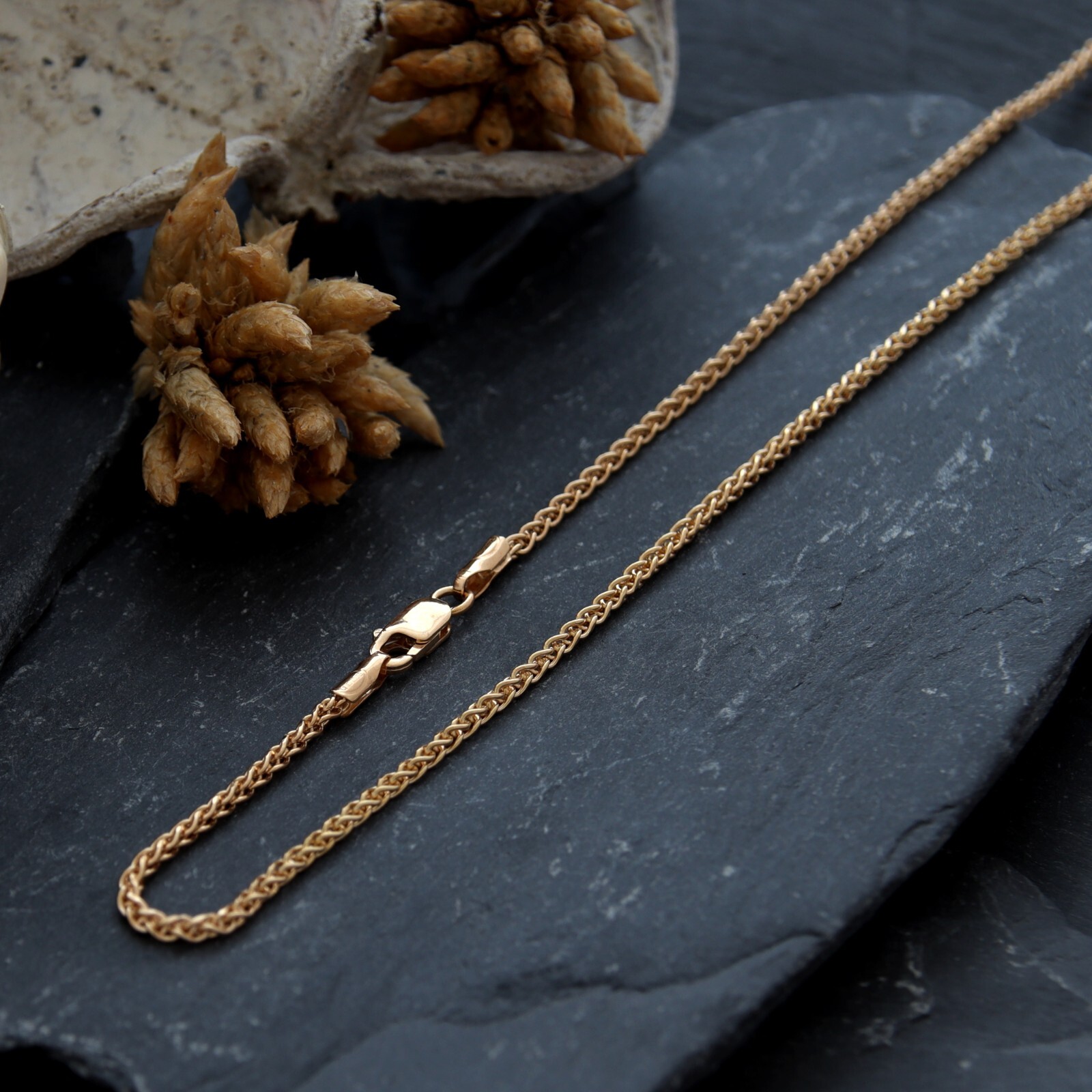 9ct Yellow Gold Rope Chain Necklace – 5.7g – 22″ (22cm) – Width 2mm – gift box
