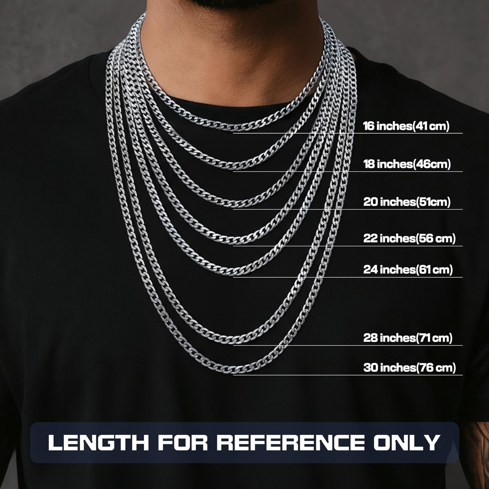 925 Sterling Silver Cross Necklace, Durable Cuban Link Chain, 16-30″ Christian J