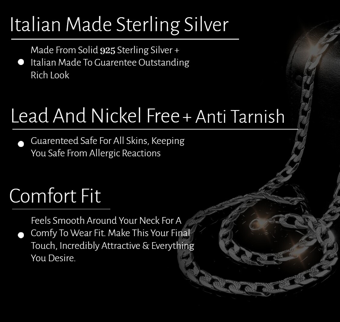 925 Italian Made Solid Sterling Silver 1.5MM Round Box Chain Link Necklace