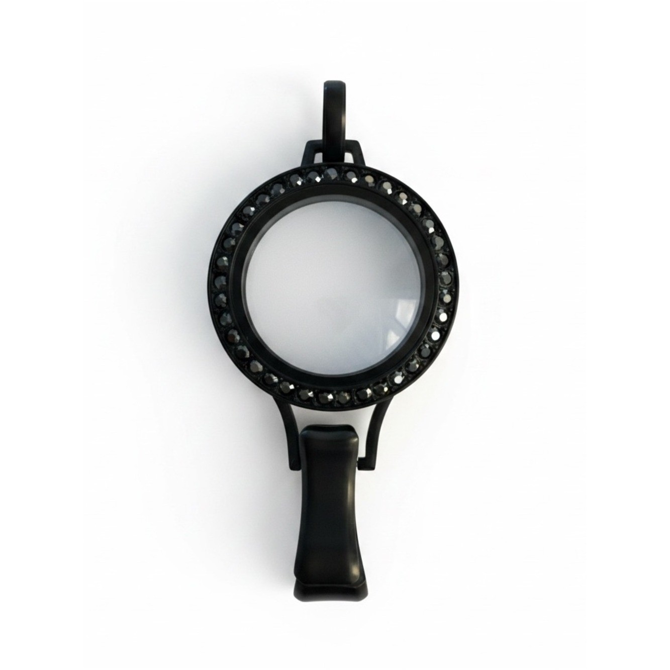 Origami Owl Black Twist Living Locket (Large) w/ Swarovski crystals Lanyard