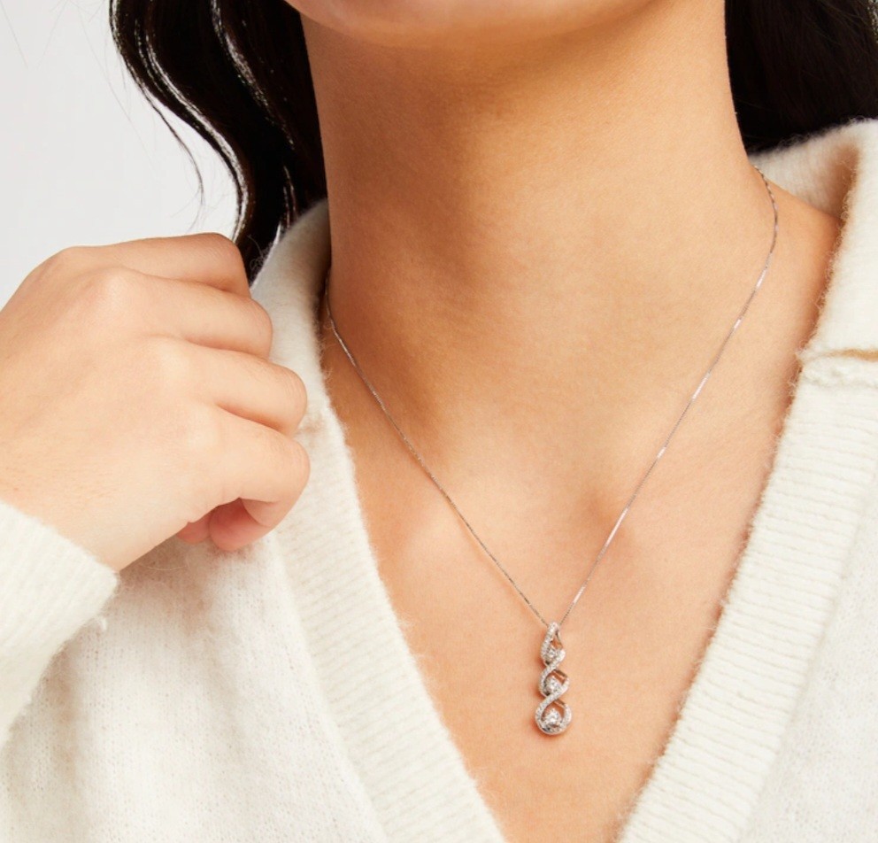 Kay Jewelers 1/5th cttw Diamond Pendant 10k WG Memories Magic Moments