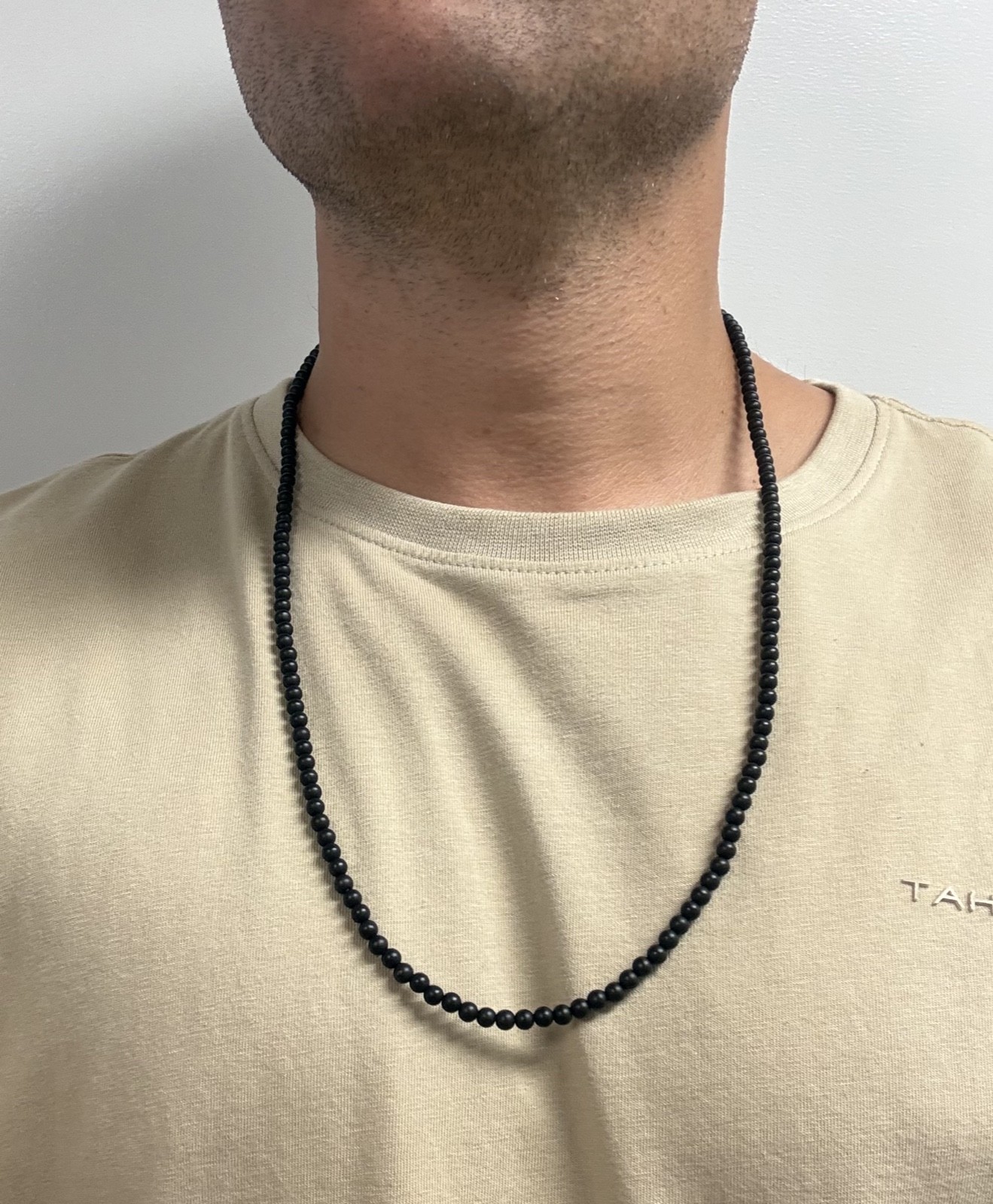 David Yurman .925 Sterling Silver Beads Black Onyx 4mm Necklace 26″