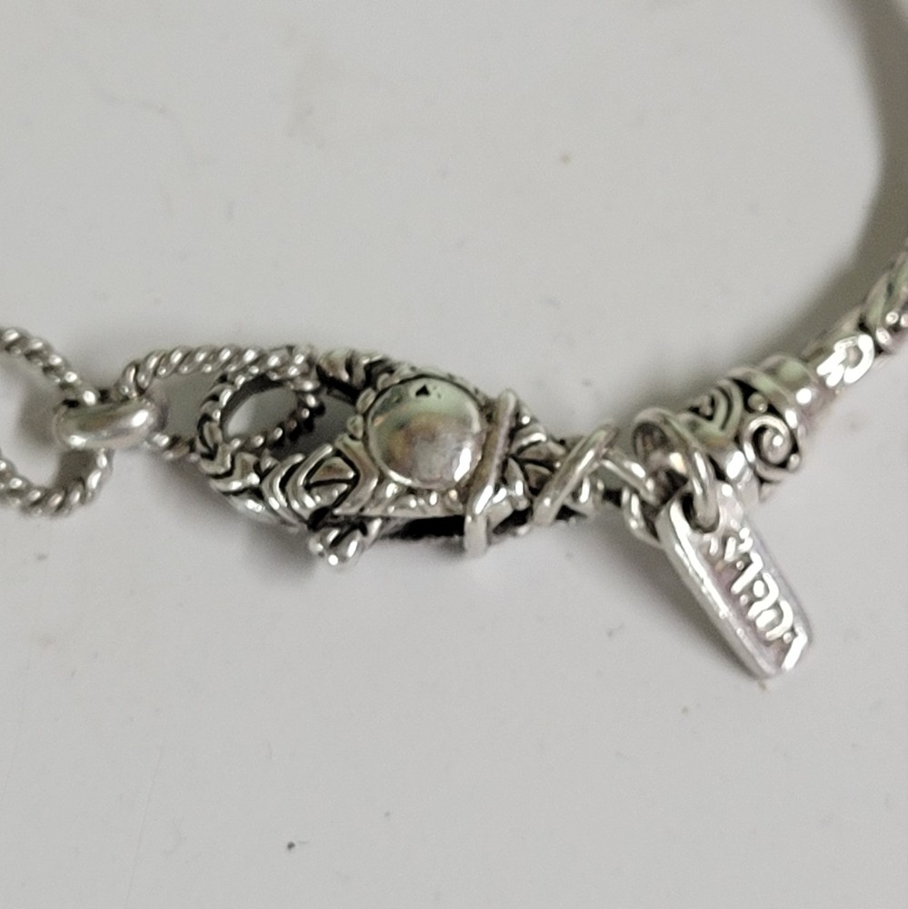 VINTAGE SARDA STERLING SILVER 20.5″+ NECKLACE 925 23.5g Large Sarda 3″ Pendant