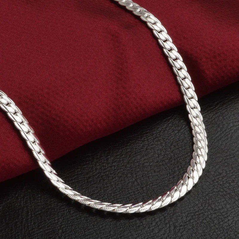 20-60cm 925 Sterling Silver Luxury Brand Design Noble Necklace Chain