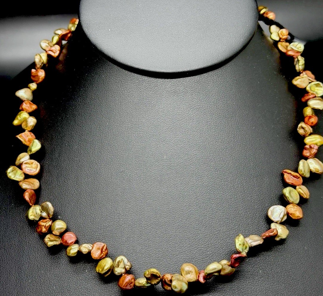 Honora Keshi Pearl Multi Color 17” Necklace New In Box